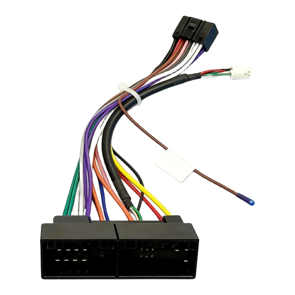 Black ABS 16 Pin Wiring Harness for Android Head Unit Adapter Compatible with For Hyundai Tucson 2015-2017 ix35 2009-2015