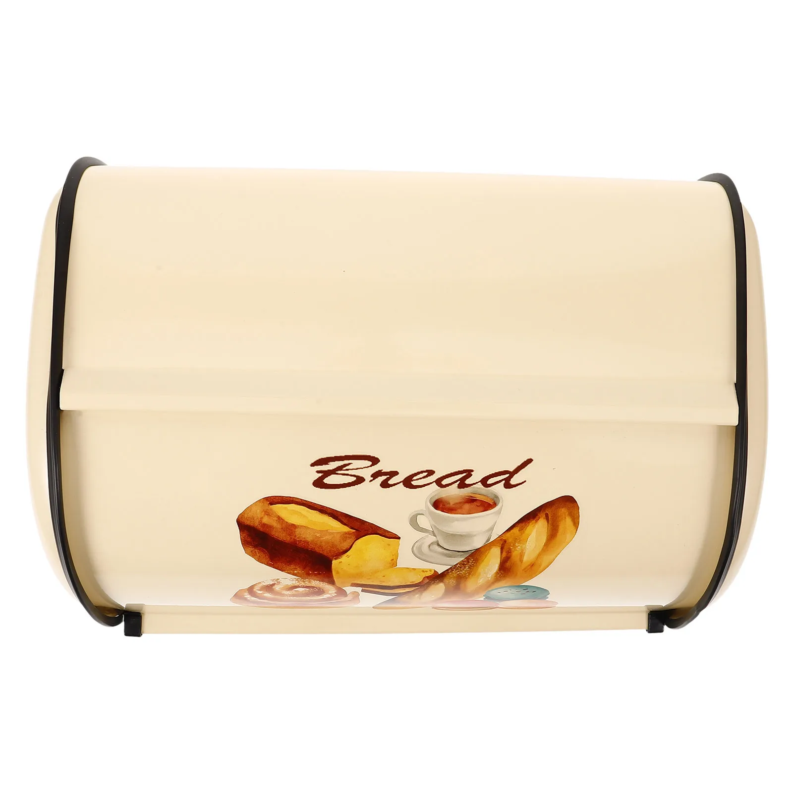 

Bread Box For Kitchen Countertop Vintage Metal Bread Storage Container Baking Organizer Retro Tabletop Food Bin