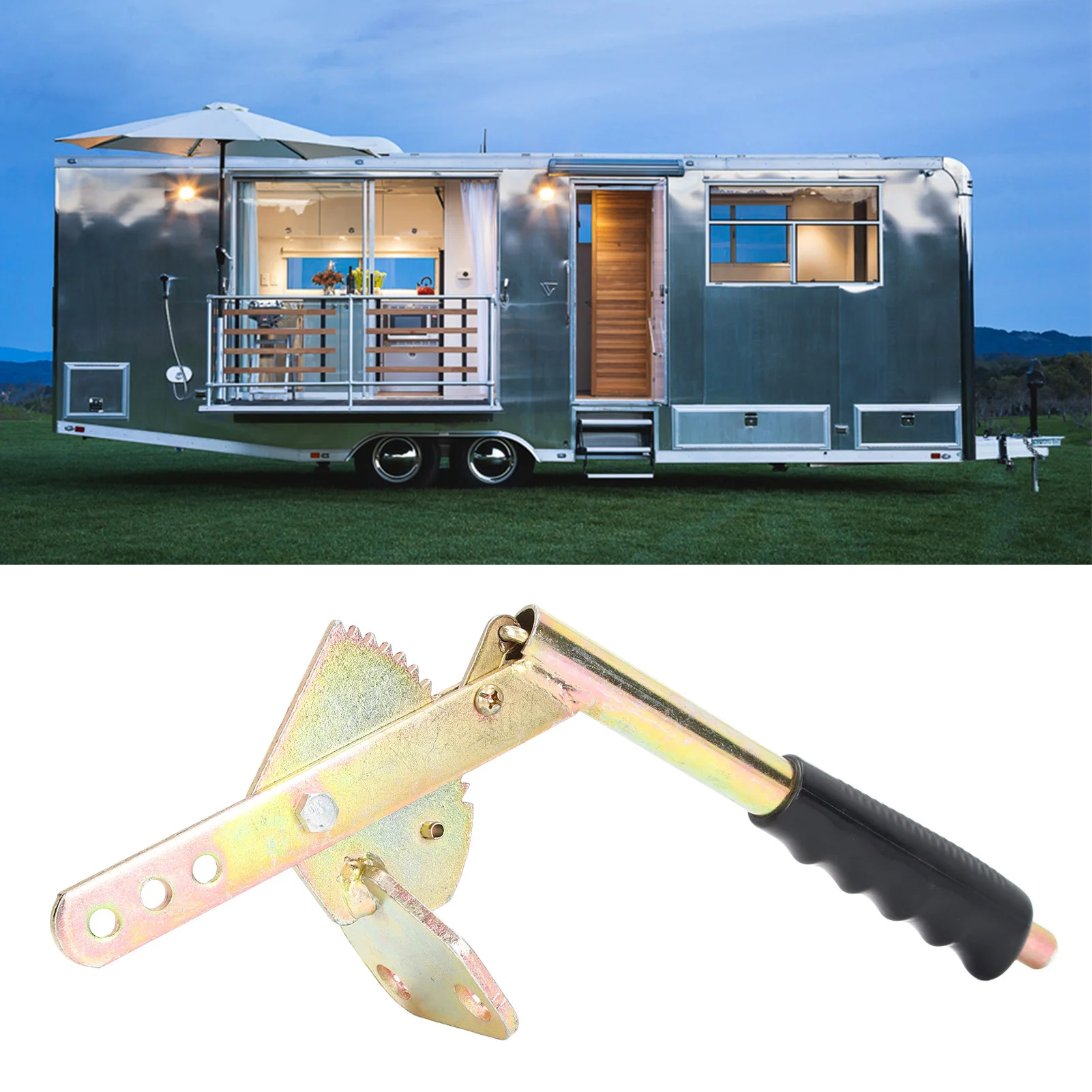 

Рычаг ручного тормоза Ручка рычага ручного тормоза Противоскользящая оцинкованная сталь для прицепа RV Прицеп Рычаг ручного тормоза