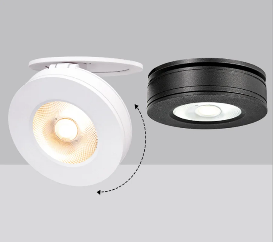 Round Recessed COB LED Downlights 5W/7W/9W/12W/15W LED Ceiling Spot lights Background Painting Lamps AC110V220V Indoor Lighting