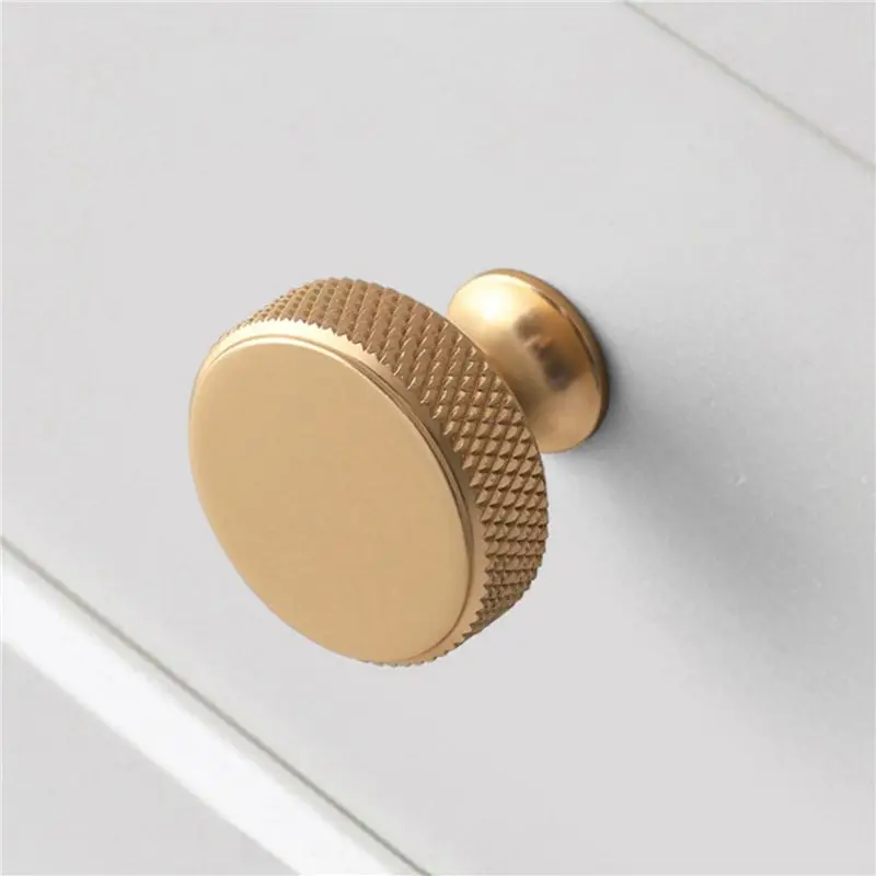 B62B-30 Pack Champagne Bronze Knurled Cabinet Knobs Round Kitchen Cabinet Pulls For Drawer Dresser, Cupboard And Wardrobe