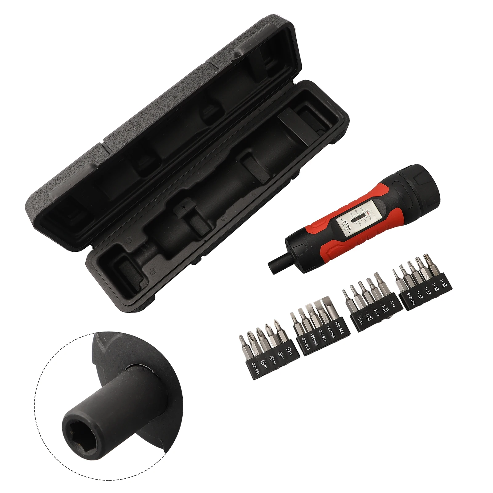 

1Pcs Torque Wrench Manual Preset Torque Driver Screwdriver 1/4Inch Drive Wrench Non-Slip 10-65In.Lb Electrical Tools