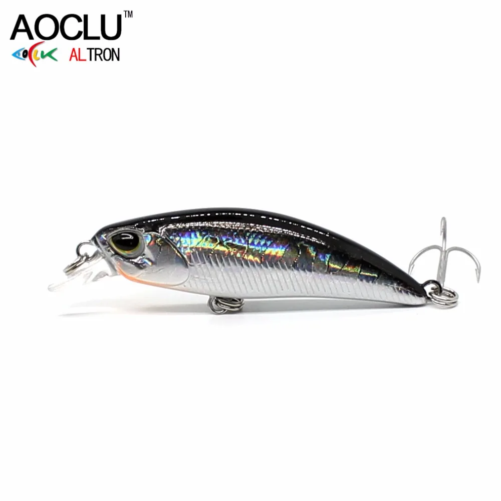 

AOCLU Small Sinking Wobbler Jerkbait 50mm 4.0g Hard Bait Minnow Lure For Inshore Trout Bass Rock Boat Fishing Fresh Saltwater