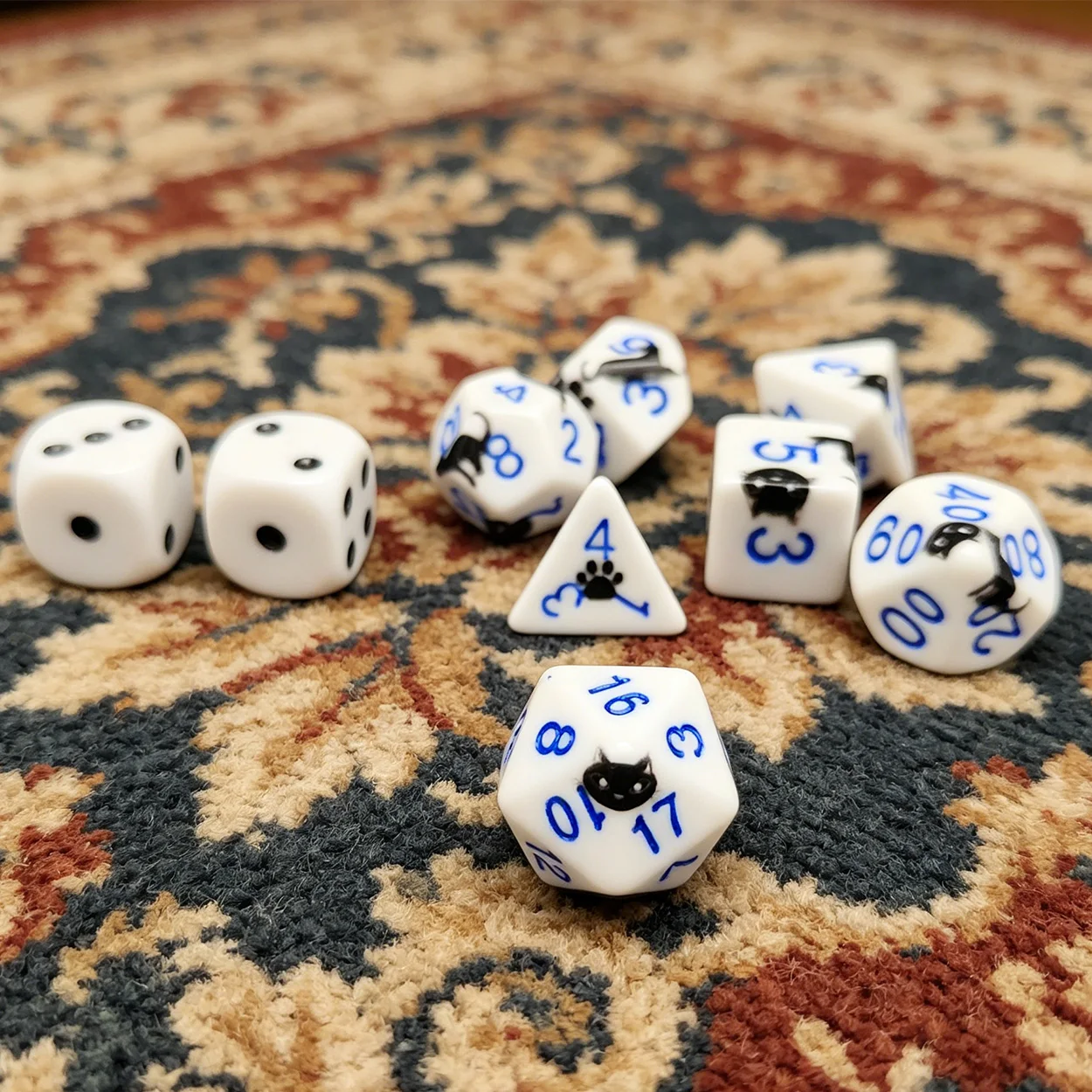 New Popular Dice Set (7Pcs Dnd Dice+2Pcs D6 Dice), Differentiated Design, Full of Personality,
