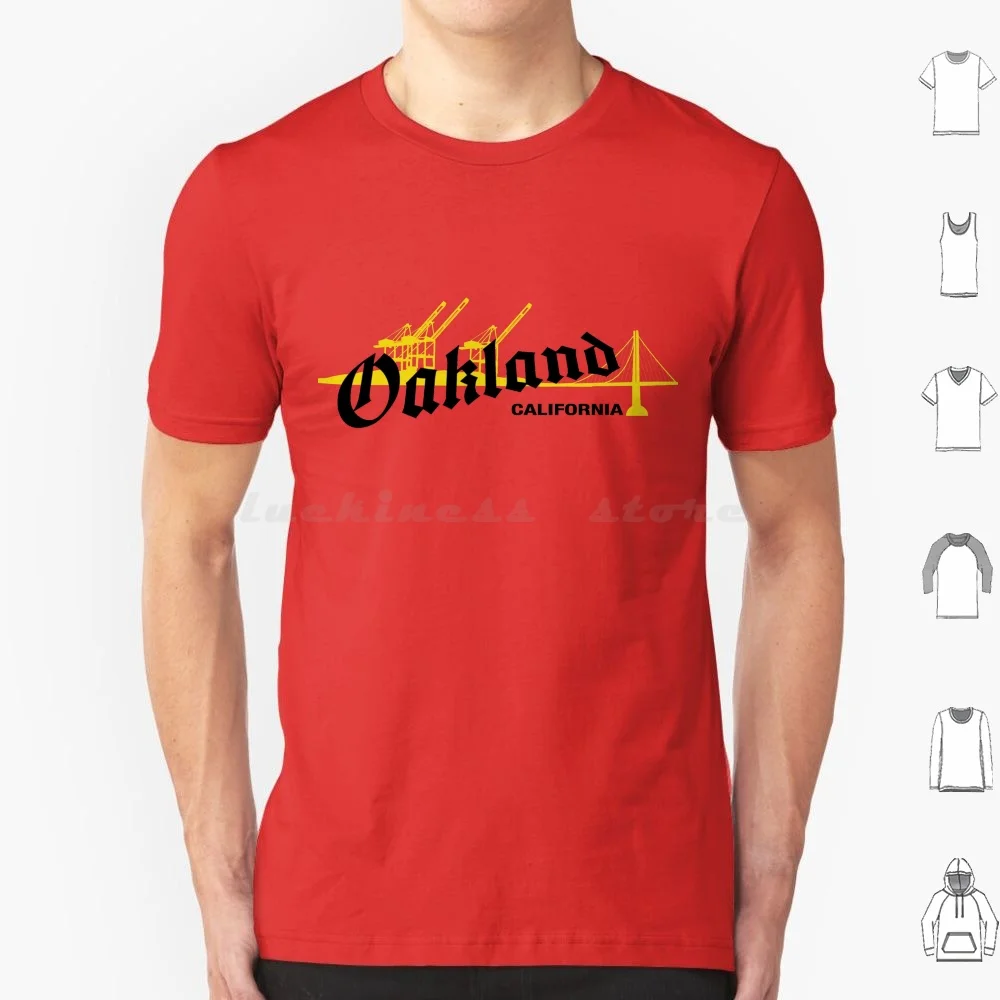 Oakland Cranes ( Black And Yellow ) T Shirt Big Size 100% Cotton Oakland Oaktown California California Love West Coast The Bay