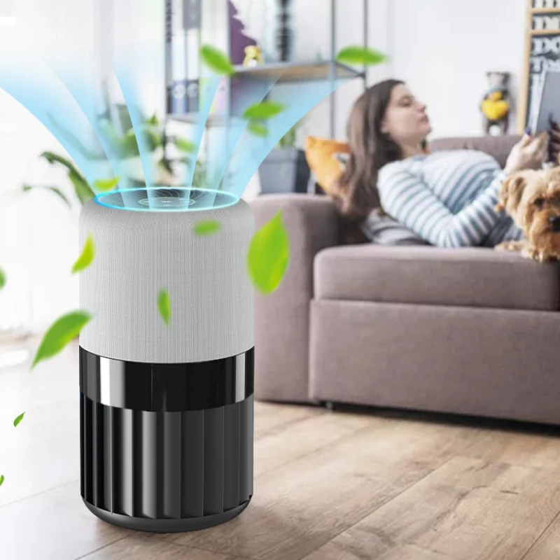 

Air Purifiers Home Touch Panel Timer Air Cleaner Efficient Purification Activated Carbon H13 HEPA Filter Desktop Air Purifier
