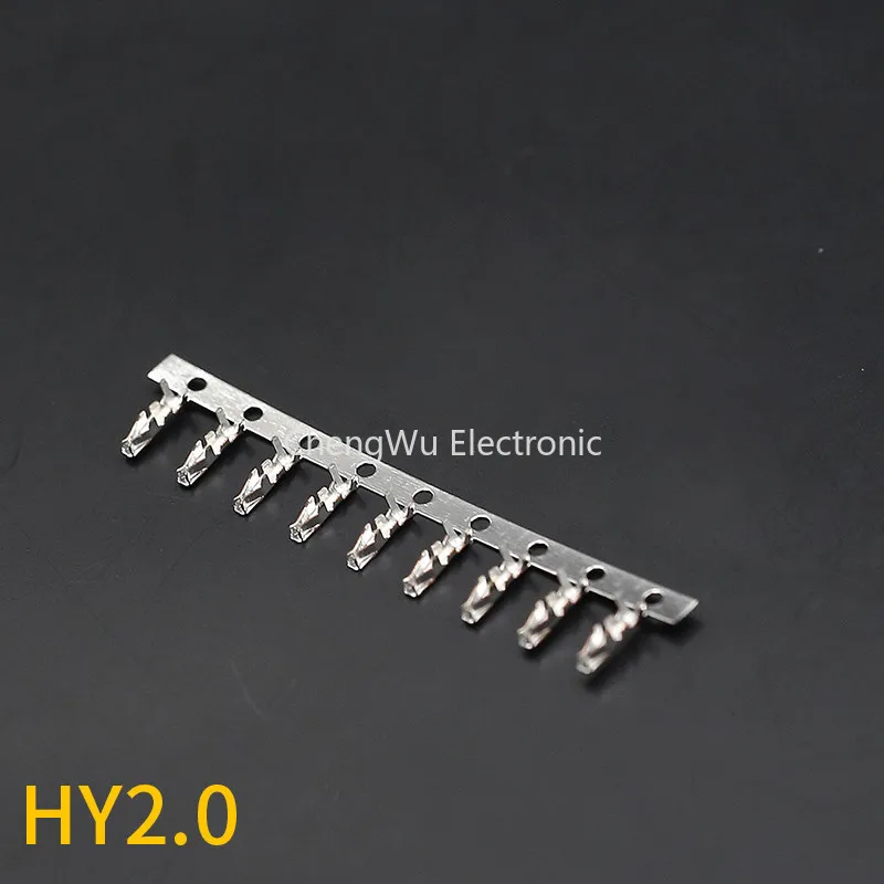 50pcs HY2.0 Terminal Crimping Reed 2.0mm Pitch Connector Plug Plastic Shell Wiring Terminal Connector