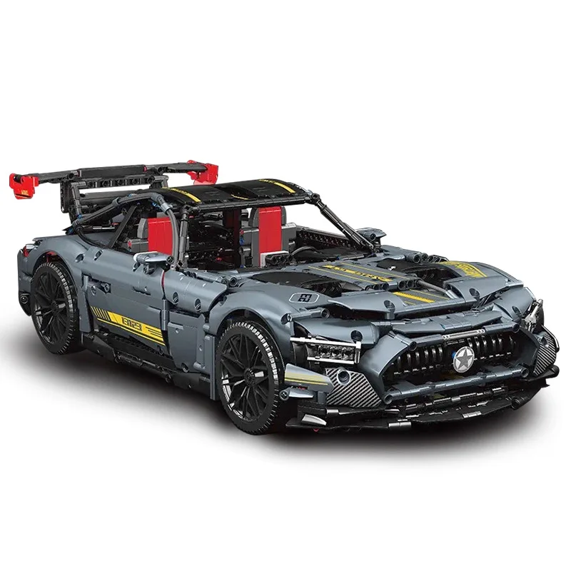 MOULD KING 13123 Technical AMGED GTR 1:8 Super Sport Car C63 Model Motorized Racing Car Building Blocks Bricks Toys Kids Gifts