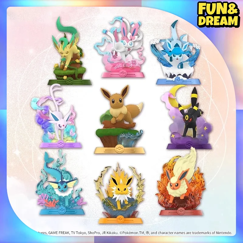 

Original Pokemon Anime Figure Let's Go Eevee Action Figure Sylveon Figurine Kawaii Doll Children Toys Decoration Birthday Gift