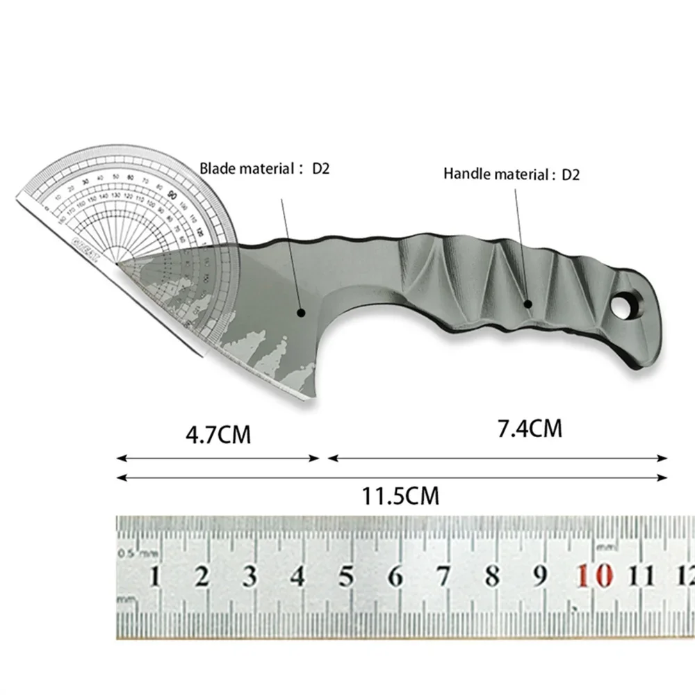 فأس صغير في الهواء الطلق شفرة مثبتة D2 شفرة ومقبض صلابة عالية الصيد الدفاع عن النفس EDC أداة إنقاذ تكتيكية مع الصندوق الأصلي