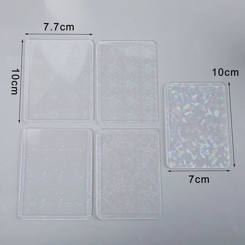 10pcs Kpop Photocard Toploader Photo stars and heart Card Sleeves Idol Photo Cards dustproof Protective Case