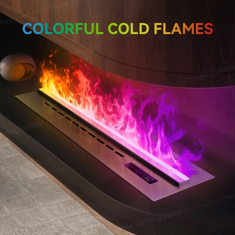 3D Atomized Fireplace With Colorful Steam Flame ECO Decorative Customized Mist Intelligent Indoor Electric Water Vapor Fireplace