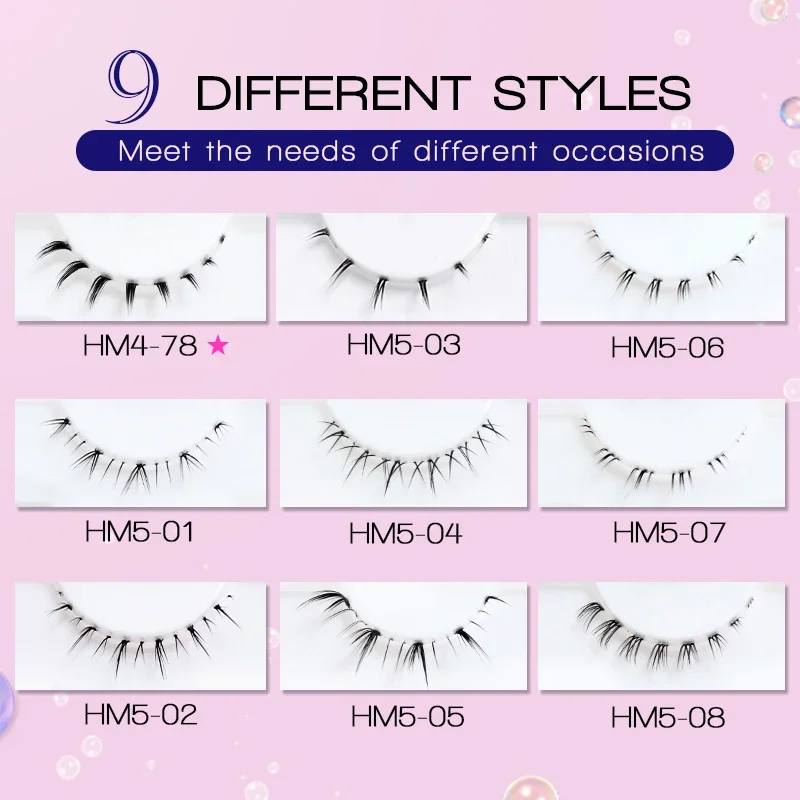 VIPUDA Lower Eyelashes&Upper Eyelash 5/10Pairs Natural Extension False Manga Korean Styly Bottom Lashes Daily Makeup