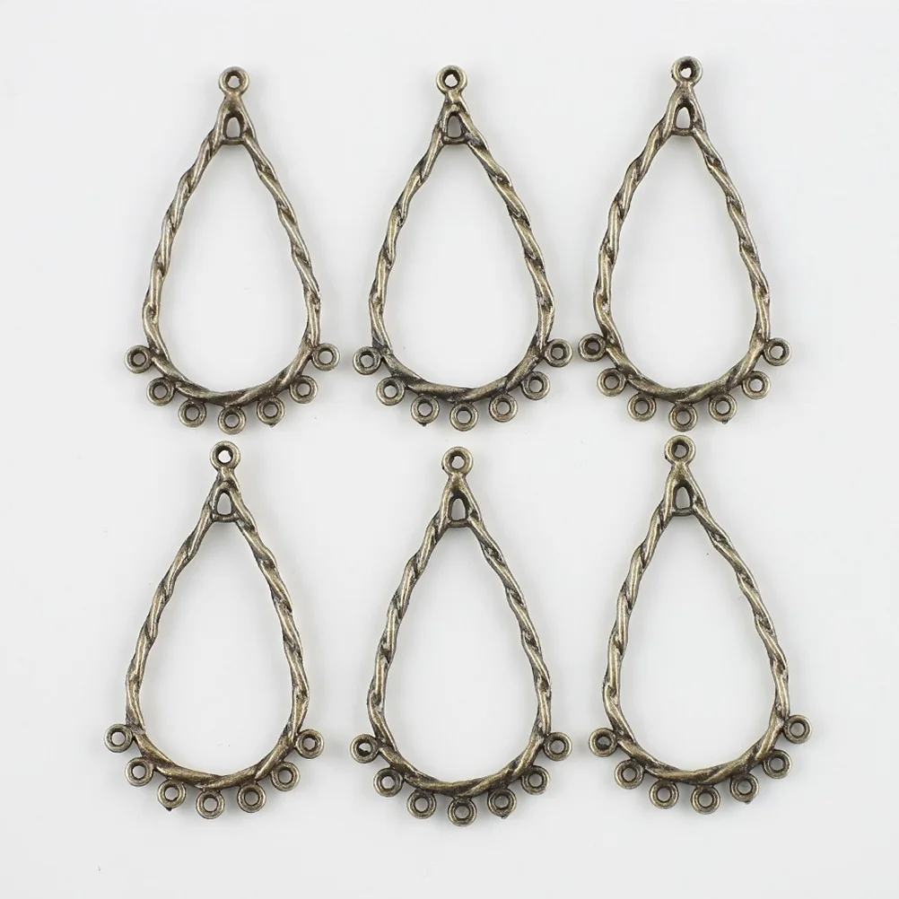 

50pcs Cutout Necklace Pendant Charms Alloy Dangle Earring Jewelry Making Supplies Diy Retro Hollow Vintage Decorative