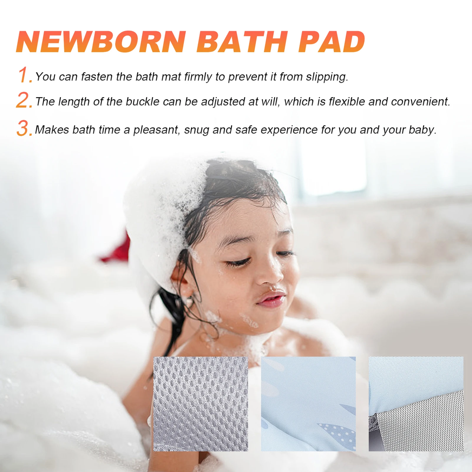 

Baby Bath Baby Bath Pad Particles Support Floating Bed Infant Cushion Non Slip Bathing Pillow Waterproof Tub Pad