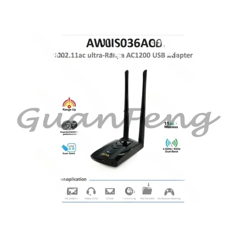 AWUS036ACH RTL8812AU Network Card BT5 Kali Linux MAC