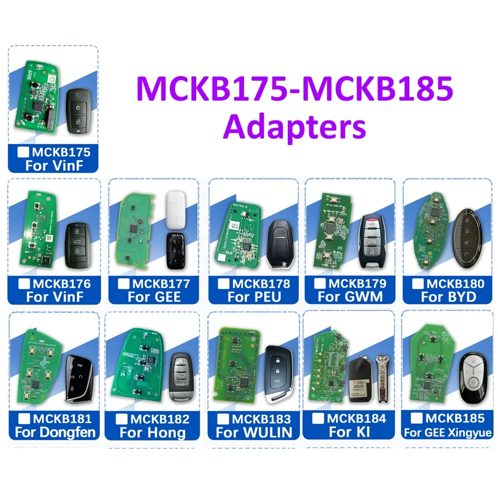 MCKB175-MCKB185 Super NXP Killer Tool Adapter Base for Peugeot Key Fob for Geely BYD Wuling Dongfeng for KIA for Hongqi VinFast