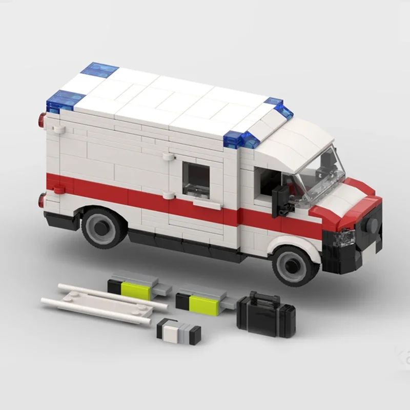 versatile emergency doctor vehicle bricks NAW ITW transport car blocks custom Ambulance building moc unique display klocki