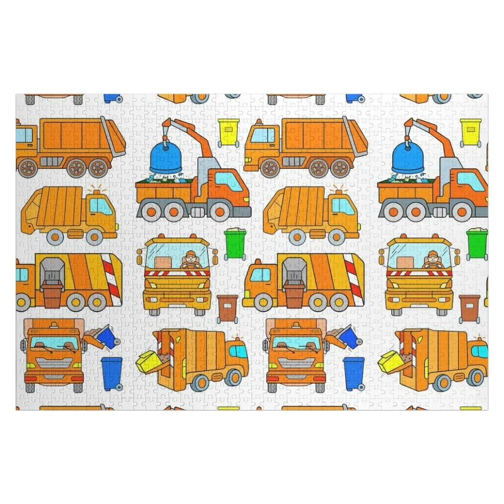 Camion della spazzatura veicoli per la raccolta dei rifiuti trashtruck Jigsaw Puzzle giocattoli personalizzati Woods per adulti Puzzle