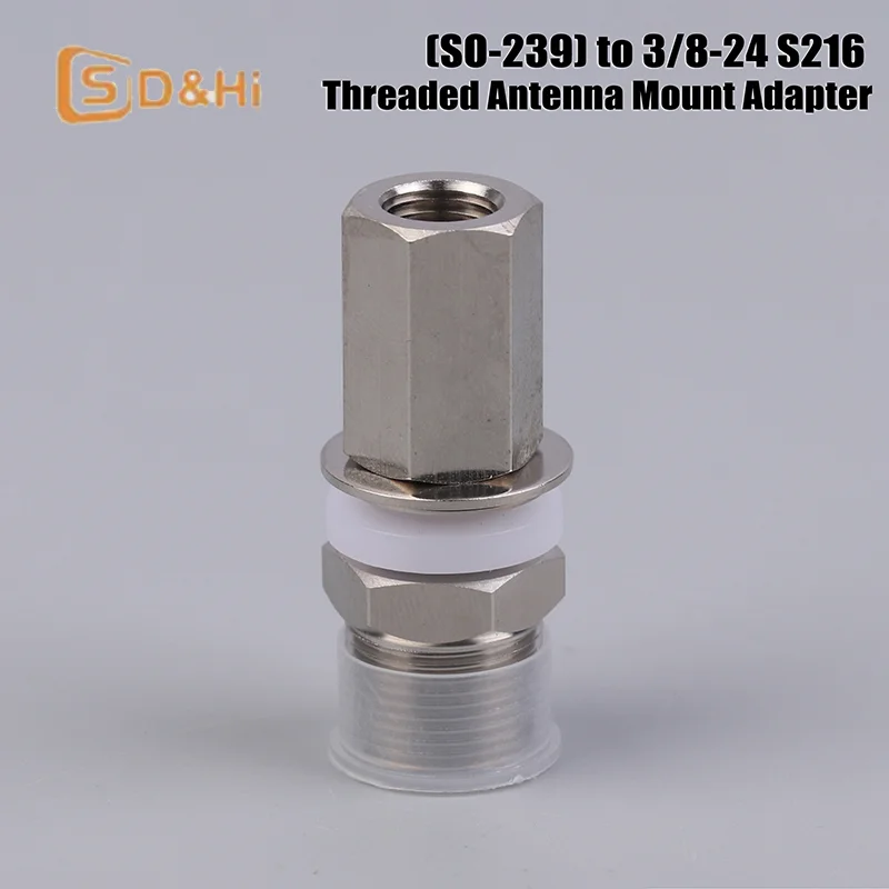 Antennemontageadapter (SO-239) naar antennemontageconnector met 3/8-24 schroefdraad Heavy-duty