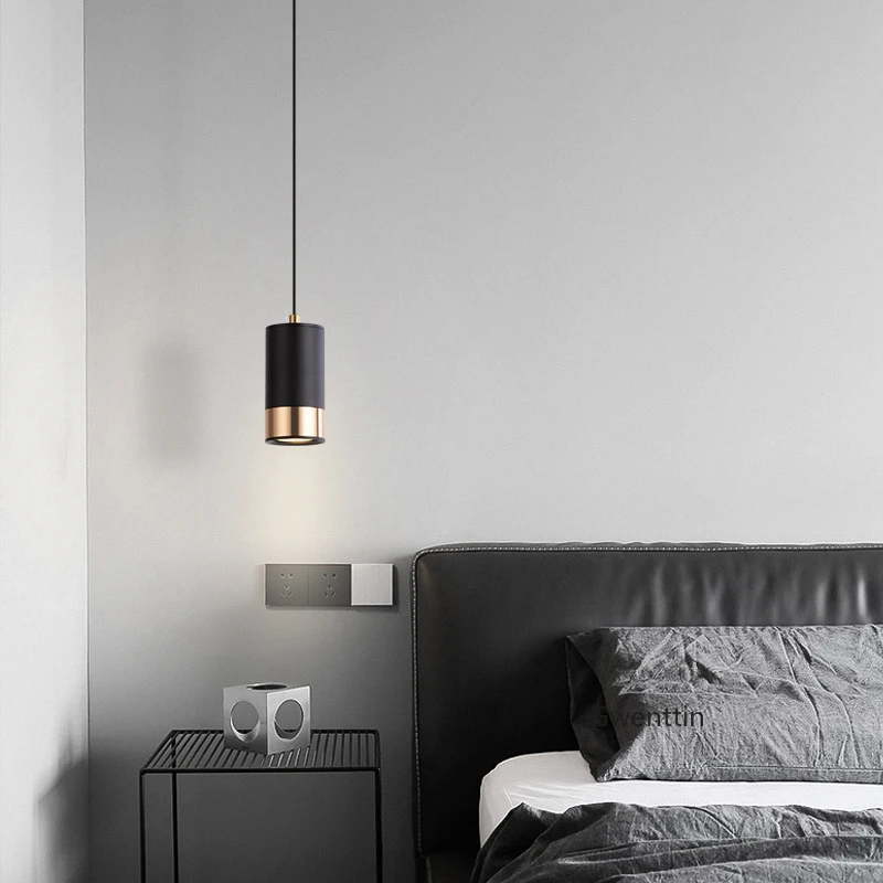 Imagem -02 - Modern Gold Chandelier For Bedside Pendant Lights Sala de Jantar Hanging Lâmpadas Suspensão do Teto Cob Led Luminárias Home Decor