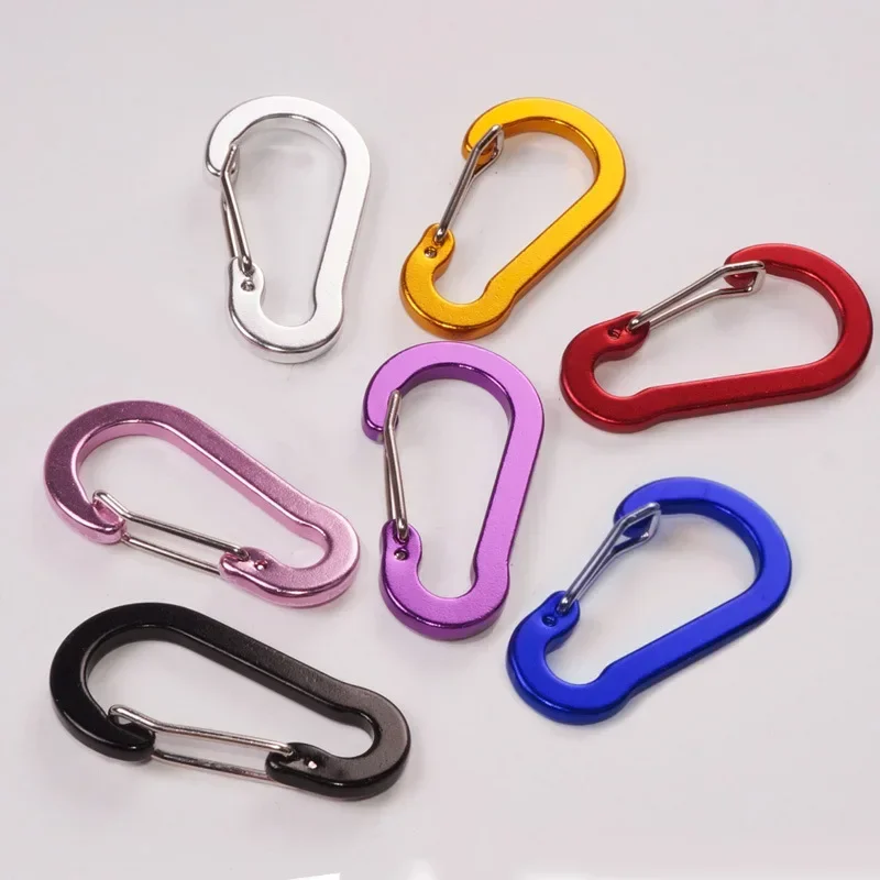 6/12PCS Carabiner Clip Set Tourist Small Hooks Outdoor Fishing Camping Cycling Hiking Multi Tool Keychain Buckle Karabiners