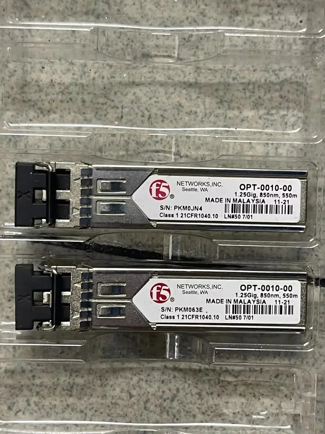 1-個-f5-125g-sfp-ファイバー-opt-0010-00-125gig、850nm、550m-ネットワーク-sfp-ファイバースイッチトランシーバー