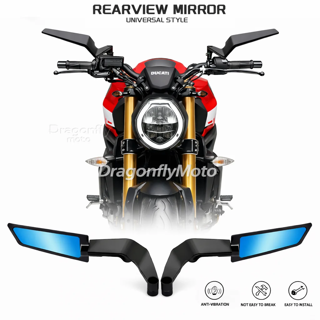Зеркало заднего вида 360° для мотоциклов Ducati Monster 937 SP 2021-2023, Streetfighter V4 S, V4S, V2 °   Регулируемые зеркала заднего вида