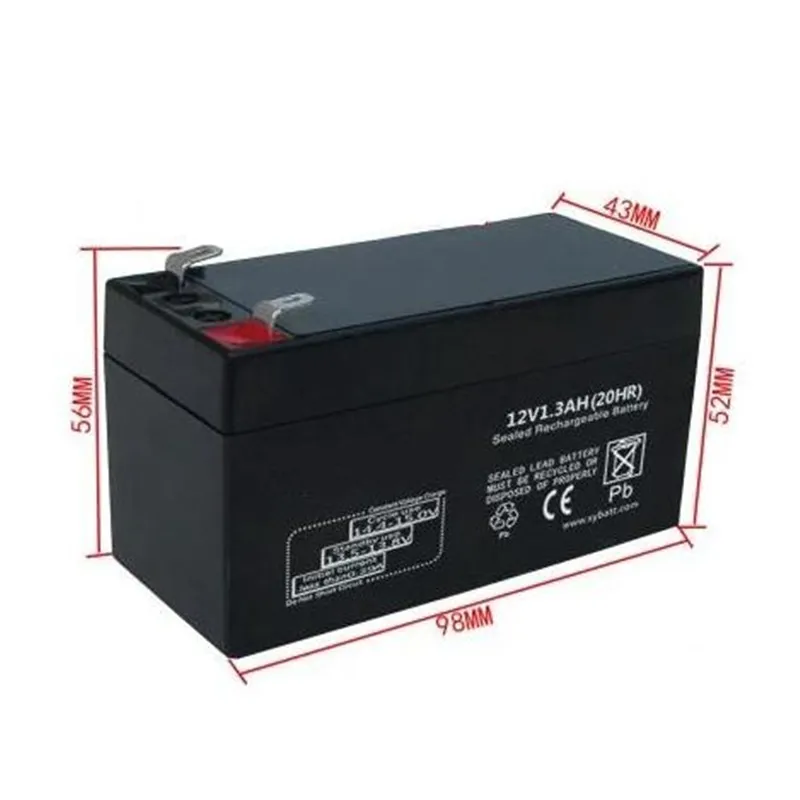 

12V 1.3Ah VRLA Lead Acid Rechargeable Battery For Security Door Solar Back-up UPS Power