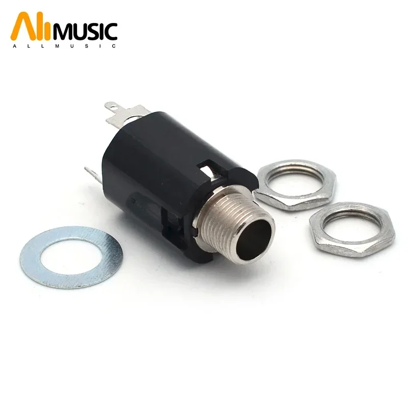 

2pcs Guitar Endpin Jack 6.35mm Input for Acoustic Electric Guitar Bass Output Jack