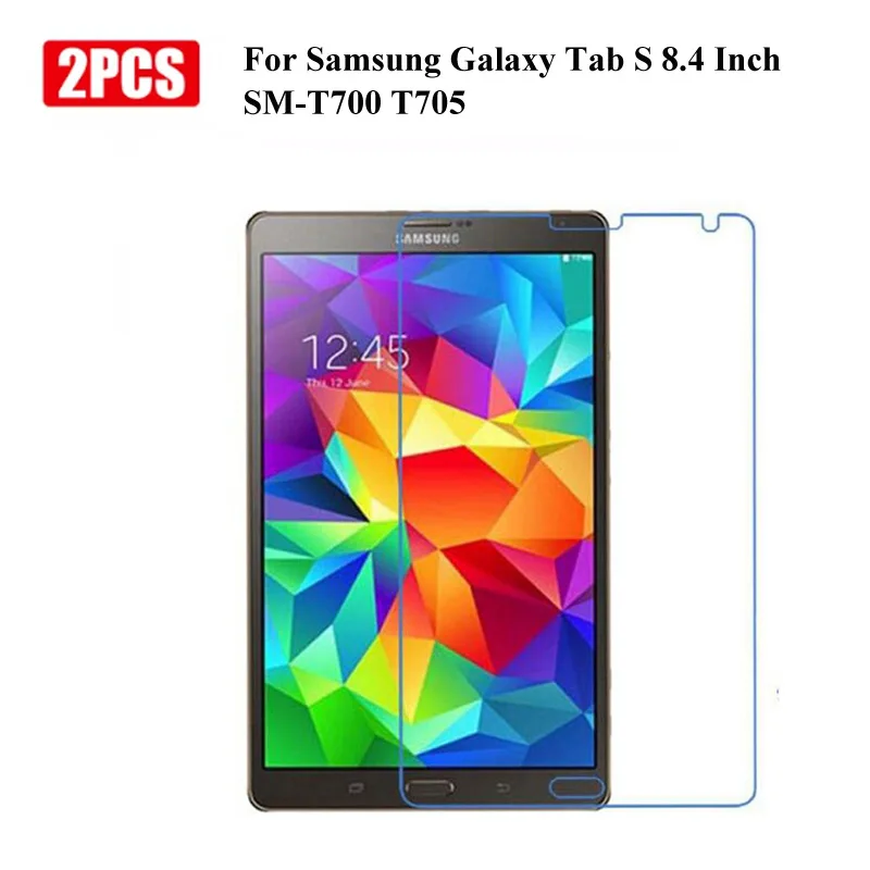 

2PCS 9H Tempered Glass Screen Protector For Samsung Galaxy Tab S 8.4 Inch SM-T700 T705 Explosion Proof Clear Protective Film