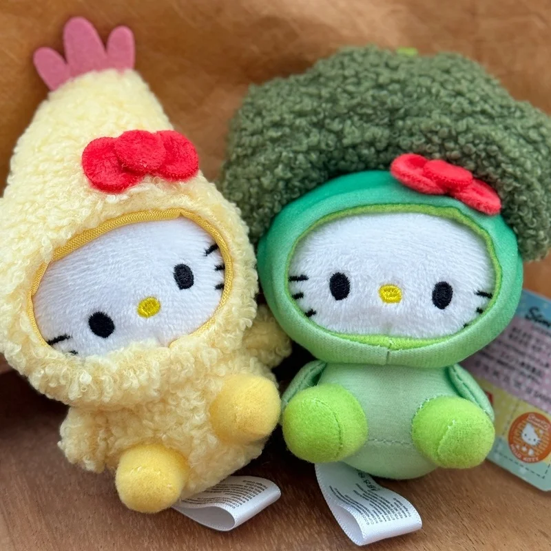 

Новая кавайная кукла Hello Kitty Cos Broccoli, аниме, детские игрушки, допамин, креативный рюкзак для девочек, подвеска, студенческий автомобиль, кукла, брелок