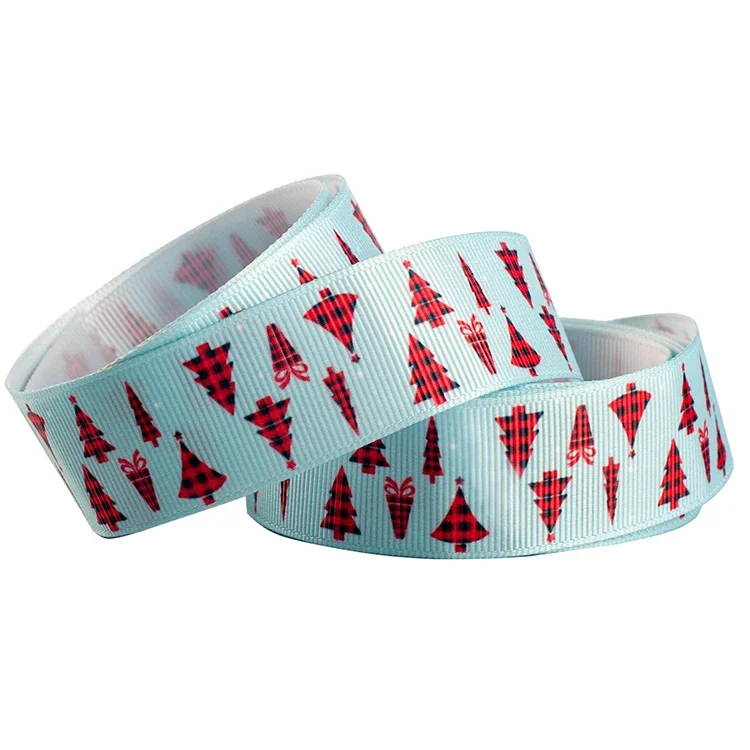 

New 50 Yards Merry Christmas pattern Printed Grosgrain,satin Ribbon Handmade Accessories