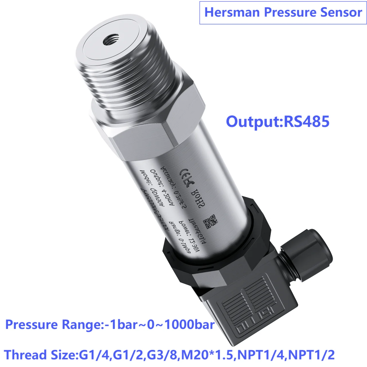 

Датчик давления RS485 для воды, масла, топлива, газа, воздуха, гидравлический преобразователь давления 200 бар, 300 бар, 500 бар, 800 бар