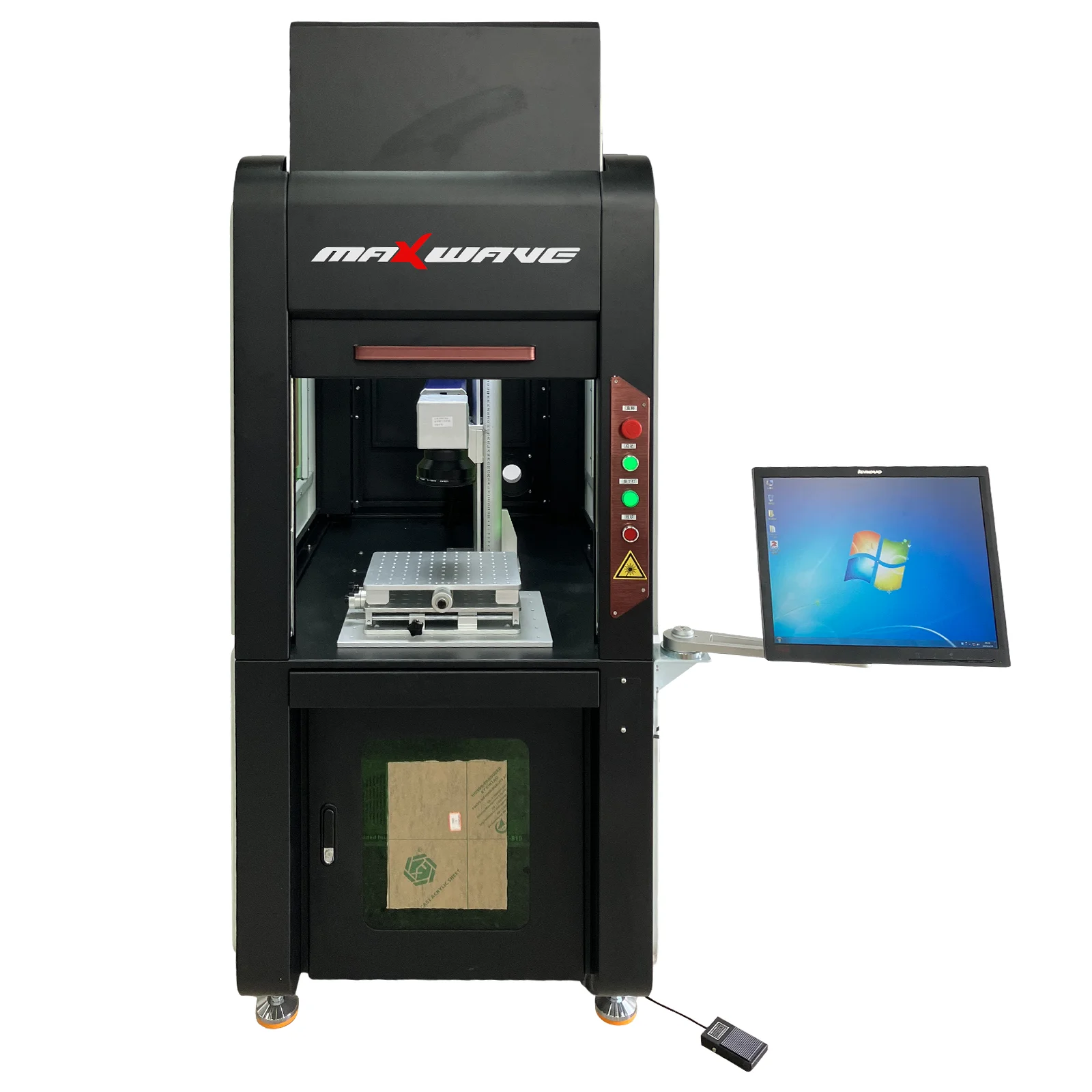 

Laser marking machine desktop portable Machine with protect mask 30w 60w 120w Hot sale high efficient