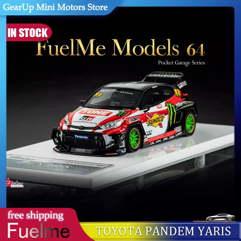 

New In Stock Fuelme 1:64 Toyota Pandem Yaris Resin Miniature Diecast Model Toyota Racing Wrc #87 Sports Car Model Toys Kid Gift
