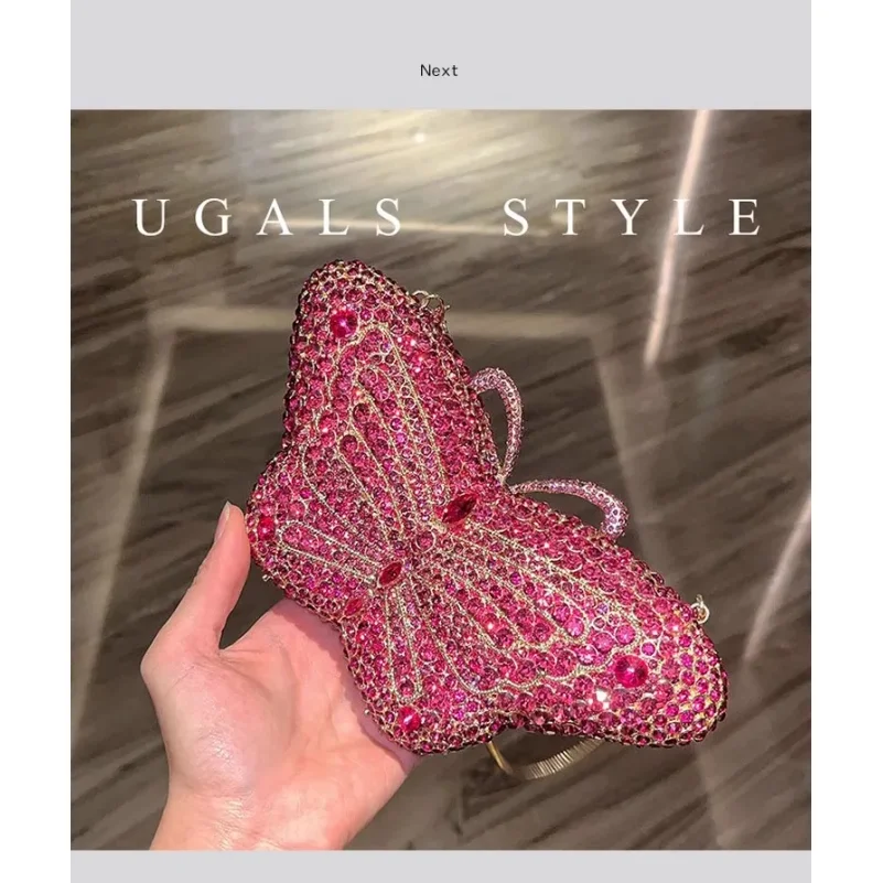 Luxury Designer Crystal Shiny Banquet Bag Women Handbag Glitter Rhinestones Diamond Evening Bag Wedding Bride Bag Shoulder Bag