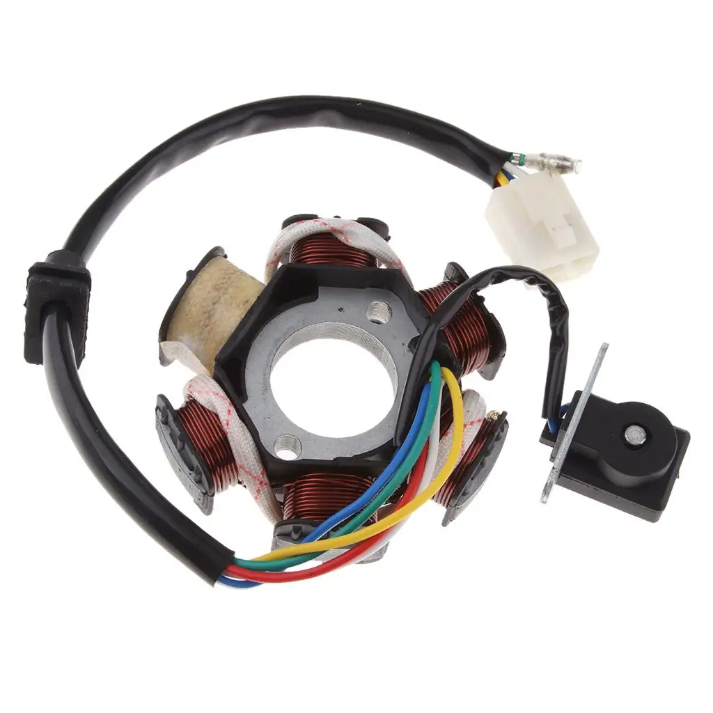 Statore magnetico a 6 poli Foro centrale da 9 mm per moto ATV 110cc 125cc