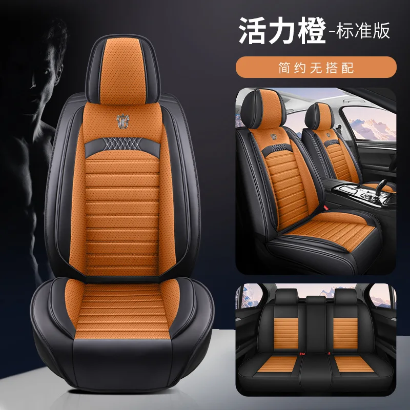 Nappa Leather Car Seat Covers Full Set All-Season For for Honda Civic Sedan 2016-2021 (EX-L, EX-T, EX Touring, LX-P, Sport)