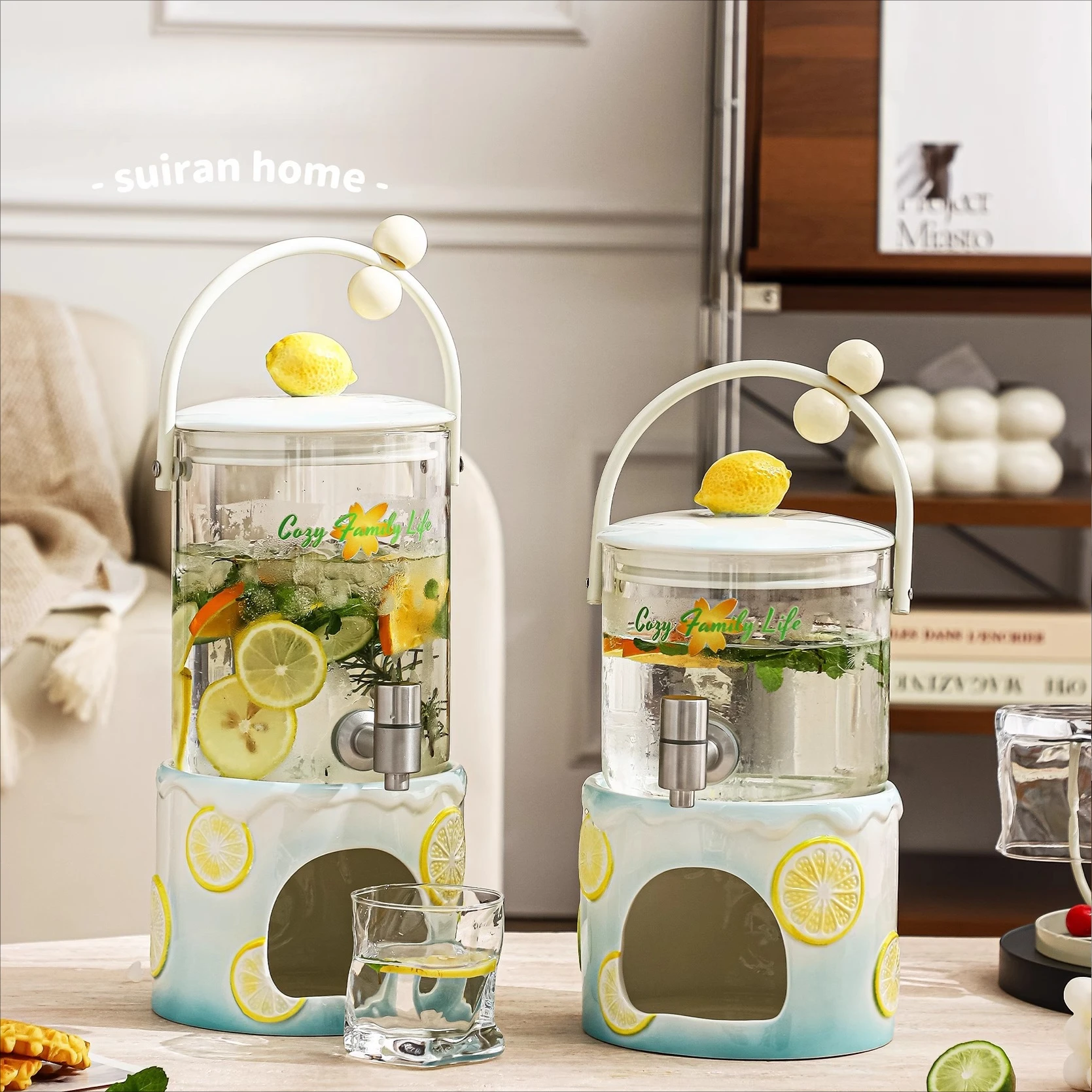 

DSA high-value glass cold kettle with faucet high temperature resistant large-capacity cold kettle fruit tea household bucket