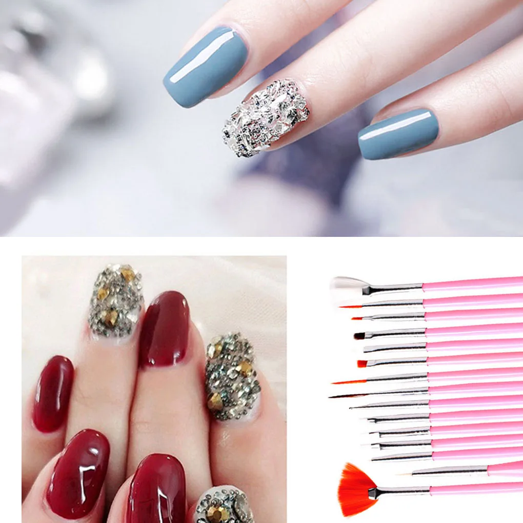 10Pcs Manicure Point Drill Pen Set Nail Art Brush Kit Portable Polishing Manicure Tool