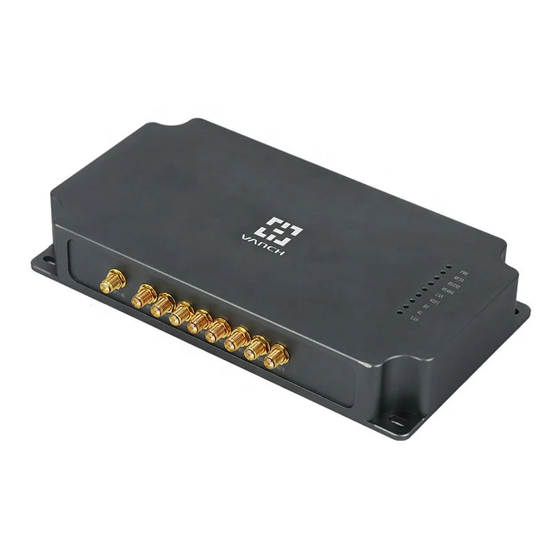 Vanch Long Range UHF RFID 8 Antenna Fixed Reader with POE 860-960MHz Frequency for Inventory Check