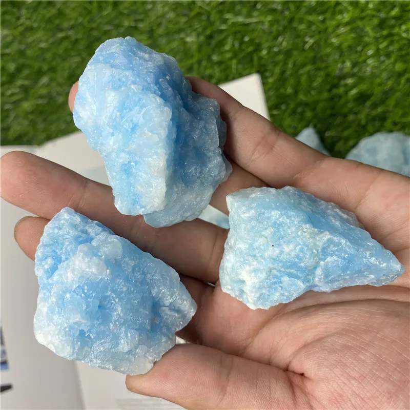 1pc Wholesale Precious Natural Mineral Kyanite Crystal Specimen Stone Raw Blue Calcite Gemstone Chip For Reiki Healing