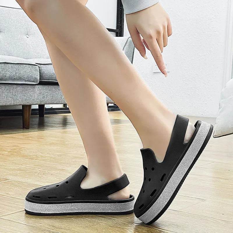 Fashion Summer Sandals Women Slippers Soft Bottom Non-slip Beach Sandals Slip On Shoes Women Slippers Breathable Flat Sandals