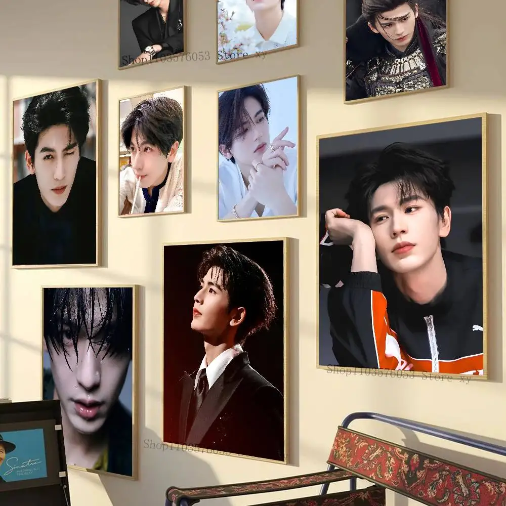 Actor ZhangLingHe Poster Self-adhesive Art Room Entrance Restaurant Wall Decor Art Painting