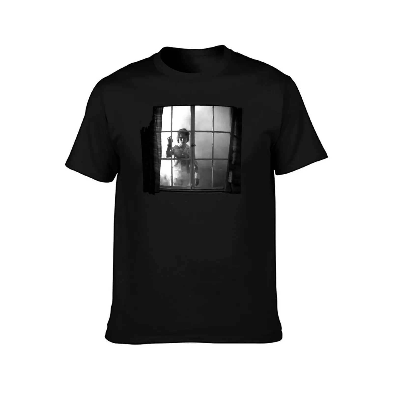 Salems Lot Floaty Window Creepy Kid. T-Shirt, Summer Casual Cotton Tee, Oversized Streetwear Tops, Vintage Graphic Print