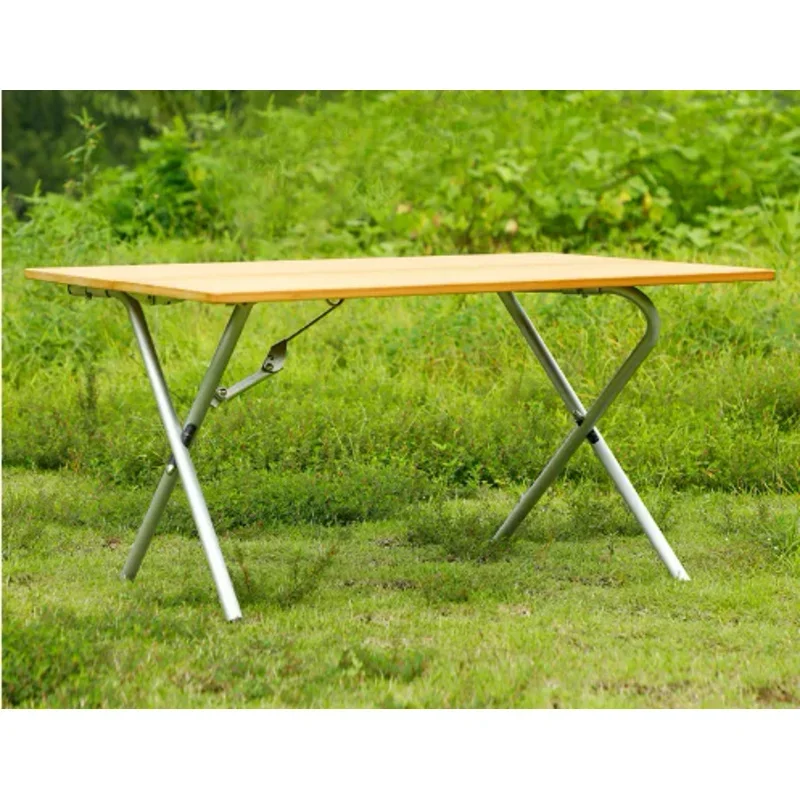 The same bamboo table for outdoor camping, fast portable picnic folding table, camping aluminum alloy Chicken rolls table