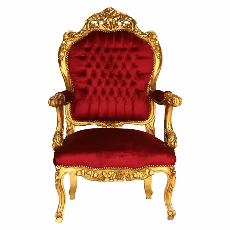 Modern Crown King Throne Chair Solid Wood Antique Style for Dining and Hotel Events Used Crown Chair
