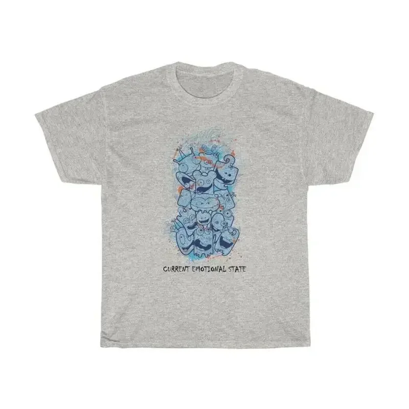 Current Emotional State Heavy Cotton T shirt Classic Vintage Retro