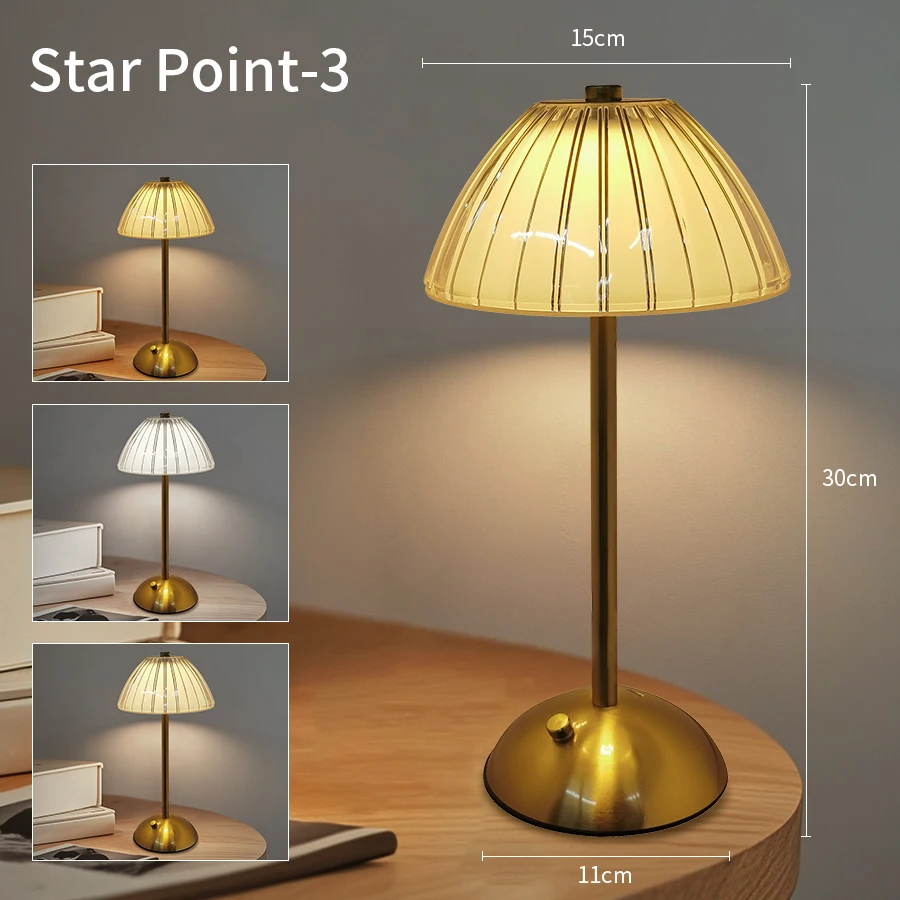 Dimbare desktop decor nachtlampje tafellamp LED aanraaksensor oplaadbare draadloze leeslamp voor hotelbar slaapkamerlicht